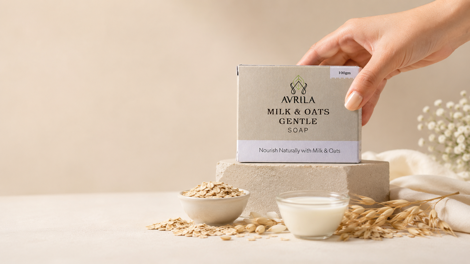 Avrila Milk and Oats Gentle Soap