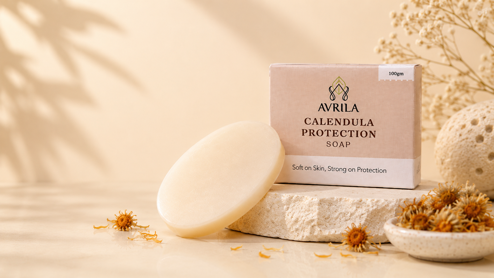 Avrila Calendula Protection Soap